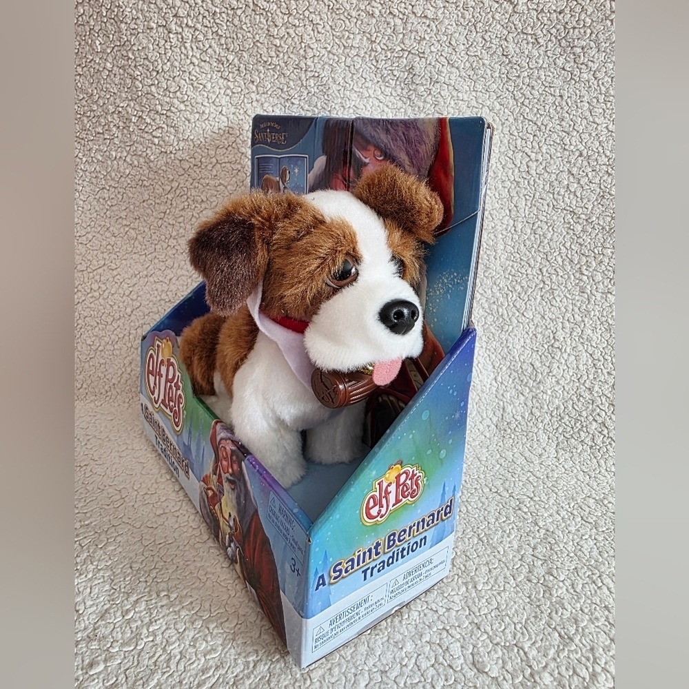 EIf on the Shelf Elf Pets A St. Bernard Tradition Plush Toy with Storybook NWT